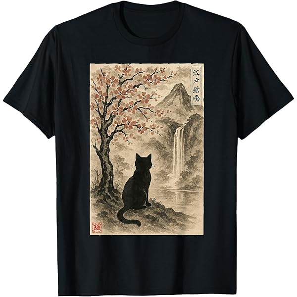 Amazon.com: Ukiyo-e Eternal Tokyo Rain Japanese T-Shirt : Clothing
